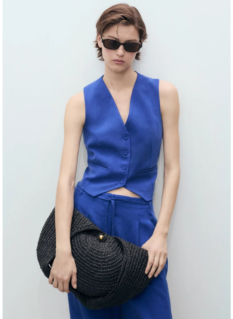 مانجو Straight Lyocell Suit Waistcoat