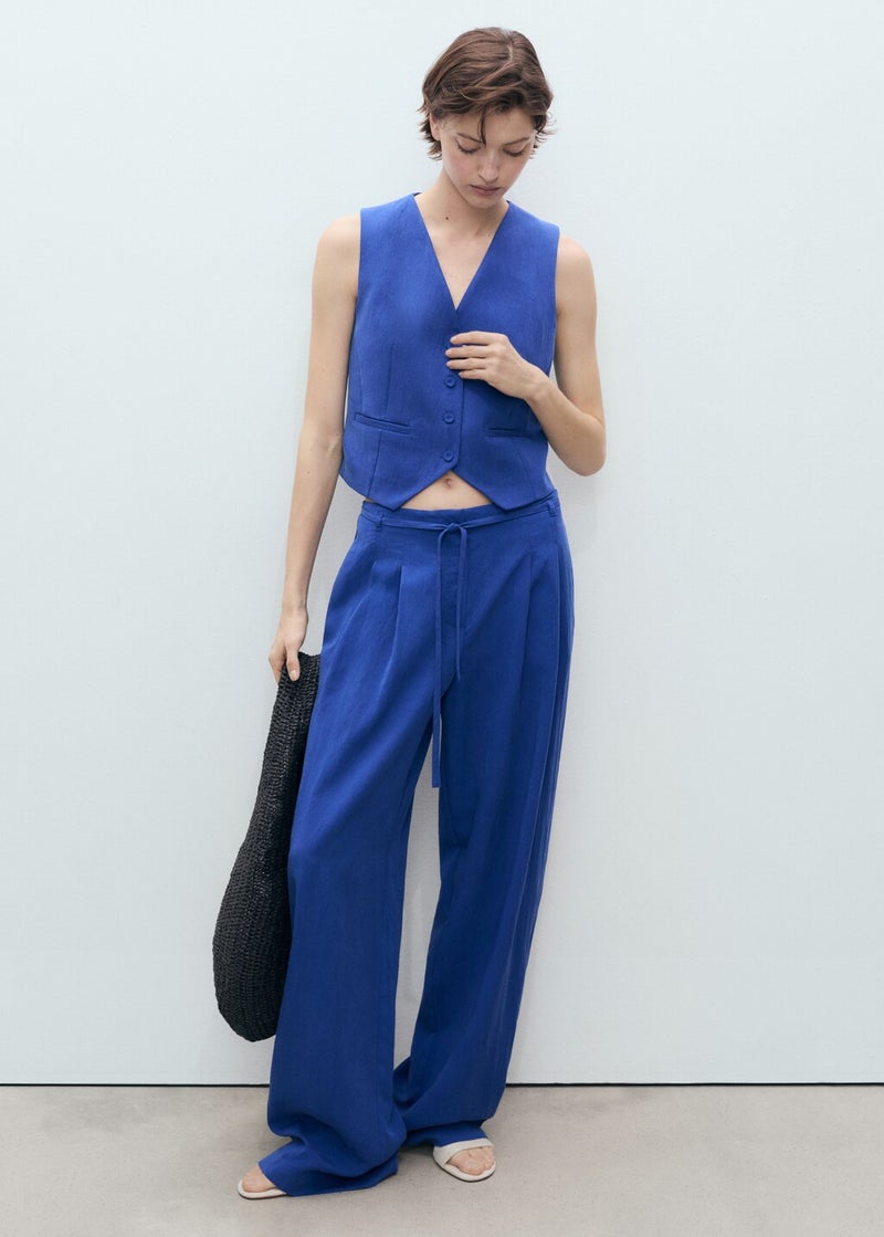 MANGO Straight Lyocell Suit Waistcoat  - Image 4