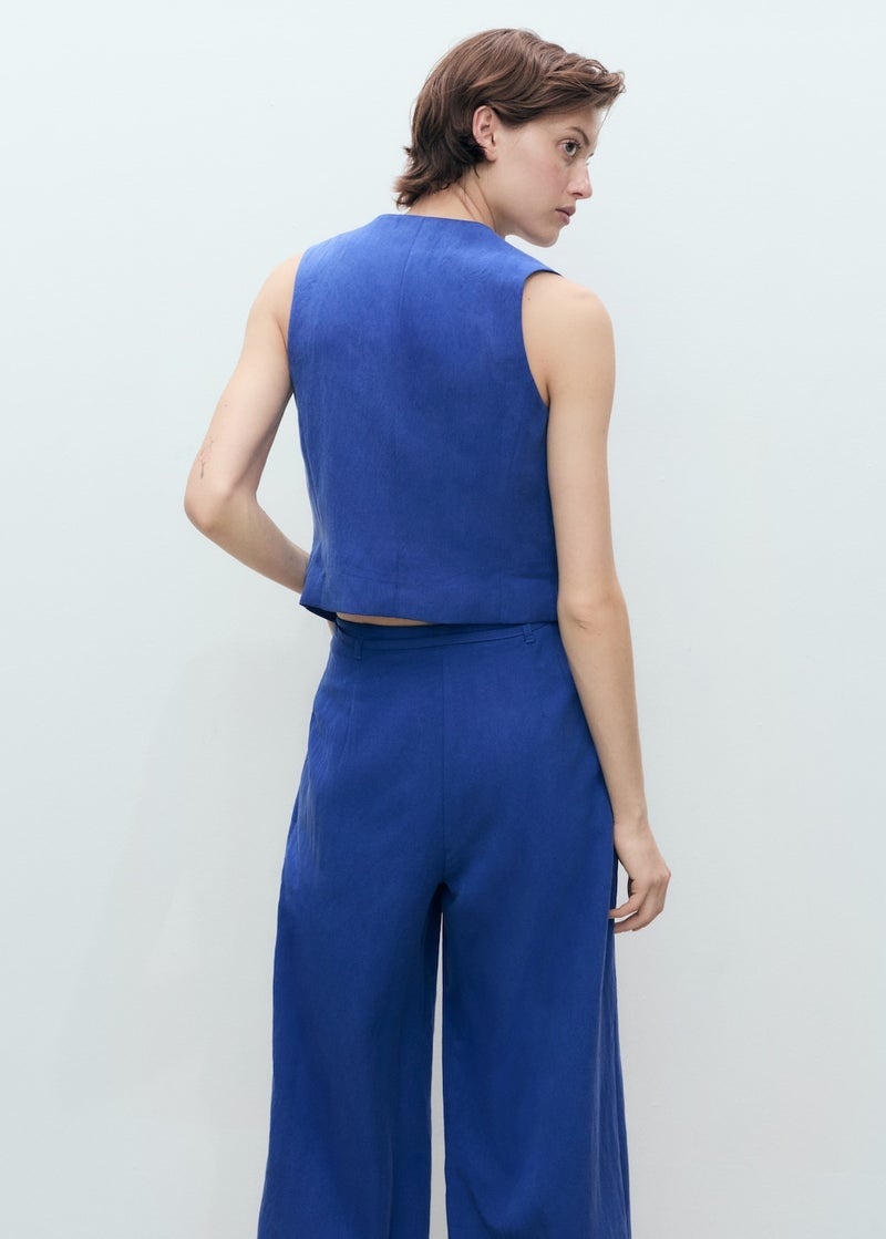 MANGO Straight Lyocell Suit Waistcoat  - Image 2