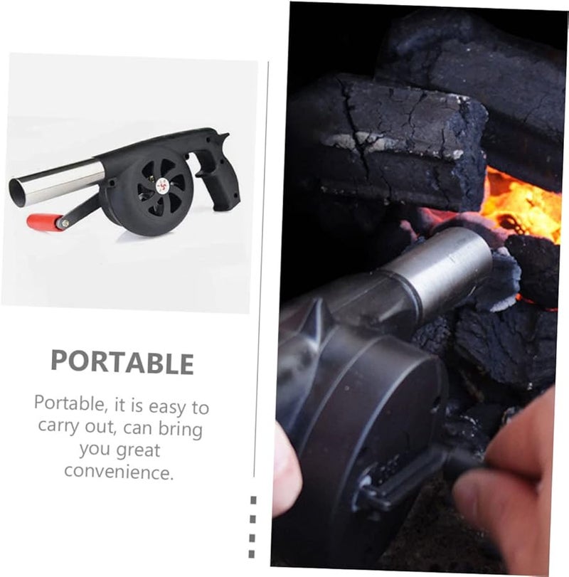 Large Manual Air Blower Hand Crank Fire Starter Tool Portable for Outdoor BBQ Camping Grilling - Image 5