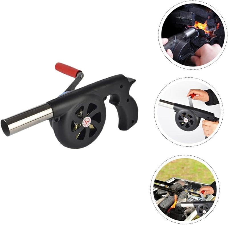 Large Manual Air Blower Hand Crank Fire Starter Tool Portable for Outdoor BBQ Camping Grilling - Image 3
