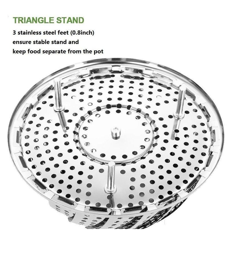 SYGA Stainless Steel Vegetable Steamer Basket/Insert for Pots, Pans, Crock Pots & More. 7.5" to 11" - Image 5