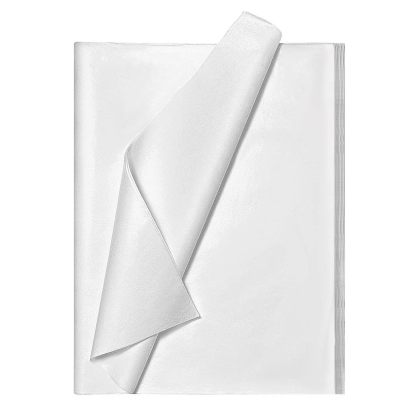 Bobobag 100 Sheets 20"X14" White Tissue Paper for Gift Bags, Recyclable Gift Wrapping Paper, Christmas Tissue Paper Holiday Arts Craft Decoration - Image 1