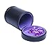 RERIVER PU Leather Dice Cup with Lid Purple Velvet Interior Quiet Dice Shaker Cup Including 6 Purple Translucent Dice for Liars Dice Farkle Yahtzee Games 1 Pack - Image 2