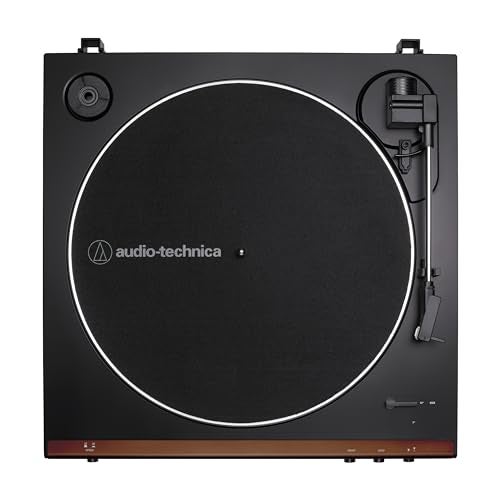 Audio-Technica At-LP60X-BW Fully Automatic Belt-Drive Stereo Turntable, Hi-Fi, 2 Speed, Dust Cover, Anti-Resonance, Die-Cast Aluminum Platter Brown - Image 2