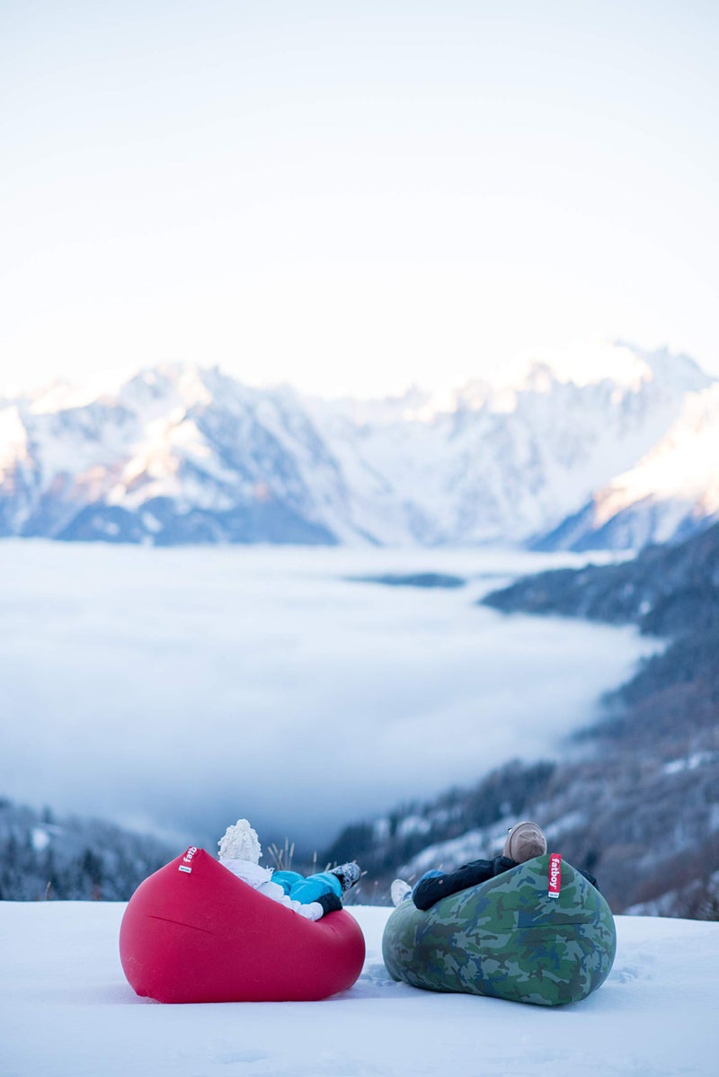 Fatboy Lamzac The Original Version 1 Inflatable Lounger with Carry Bag, Yellow - Image 4