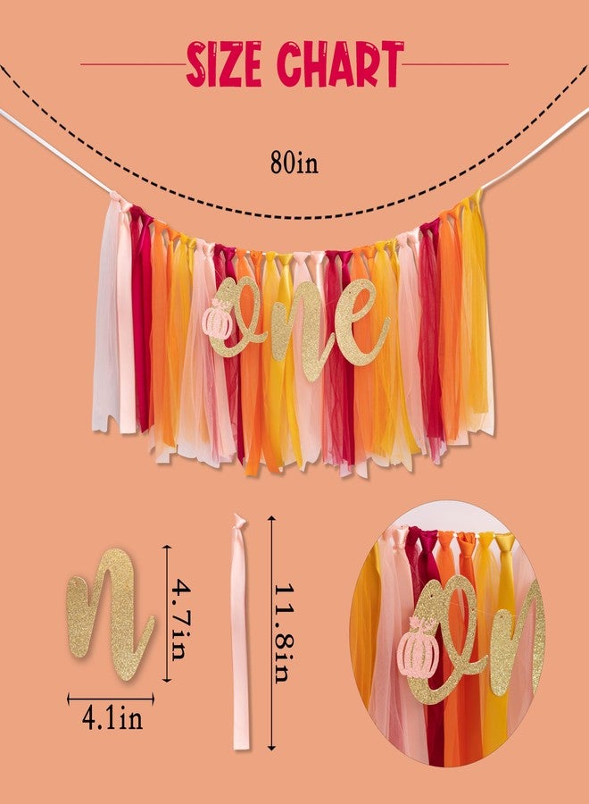 MUWEOL لافتة كرسي مرتفع للأطفال من مويول ليتل بامبكين وان - لافتة باليه لكرسي مرتفع لعيد الميلاد الأول، ديكورات حفلات أعياد الميلاد في الهالوين، ديكور حفلات استقبال المولود الجديد - Image 2