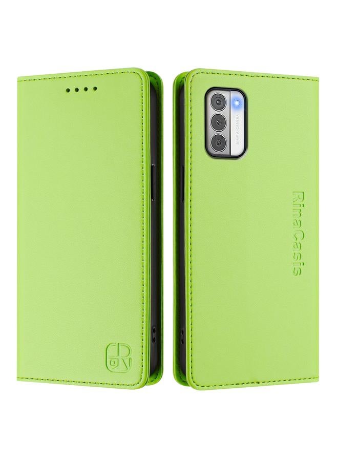 S-TOP Case For Nokia G42 / G310 RC01 Dual-Folded Magnetic Suction RFID Leather Phone Case - Image 2
