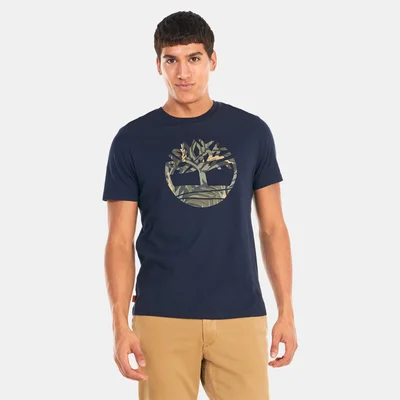 Timberland Men's Tree Logo Seasonal Camo T-Shirt