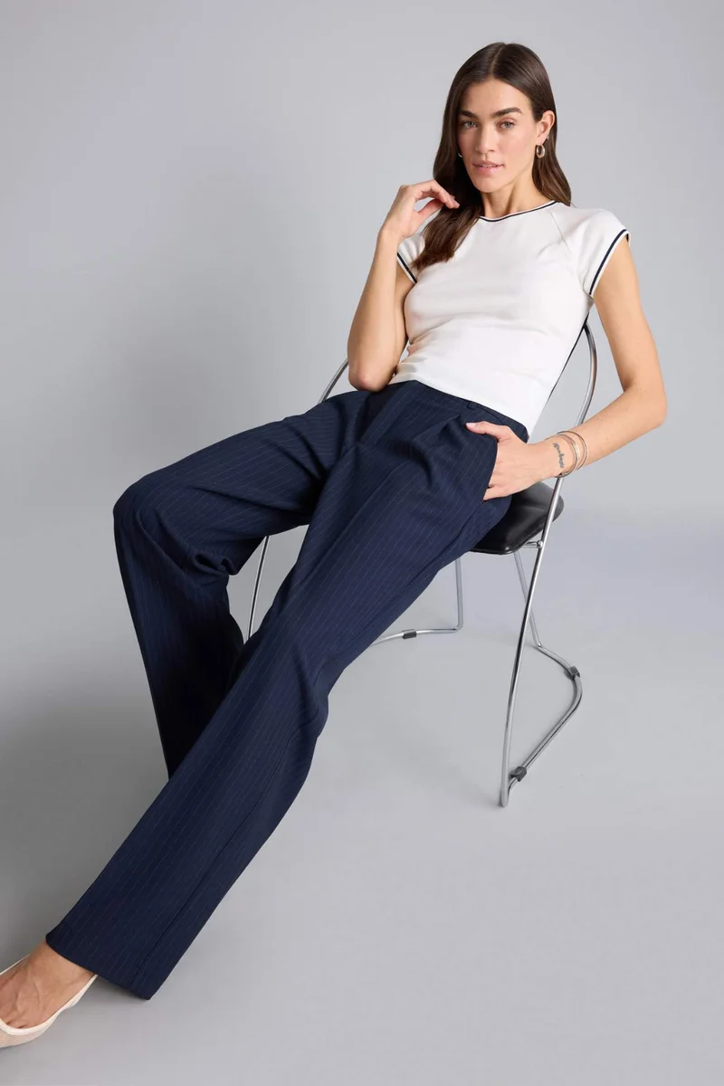 ديفاكتو Wide Leg Zipper High Waist Trousers