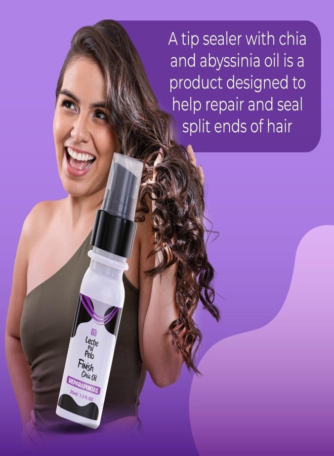Leche Pal Pelo Chia Oil Split End Repair Treatment - Frizz Control, Non-Greasy Formula with Omega 3, Abyssinia, and Pro-V B-5 (1.2 fl.oz.) - Image 5