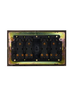 Donmarco 4 Gang 2 Way Switch (148mm Width) – Rocker Button – Stainless Steel Panel, Fire-Resistant Electric Switch, 15-Year Warranty, Wall Switch for Home and Office (Light Antique Brass)  - Image 4