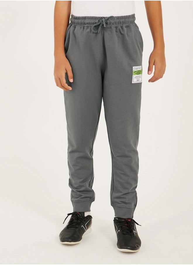 Styli Relaxed Fit Patch Work Joggers with Drawstring