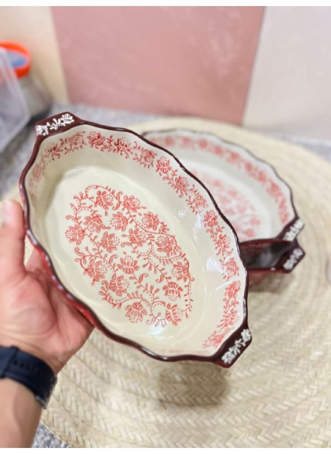 Generic 3-piece oval porcelain casserole set  - Image 3