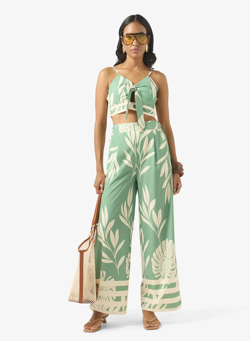 Soleira  Monochrome Print Top & Pant Set for Women | Best Price UAE