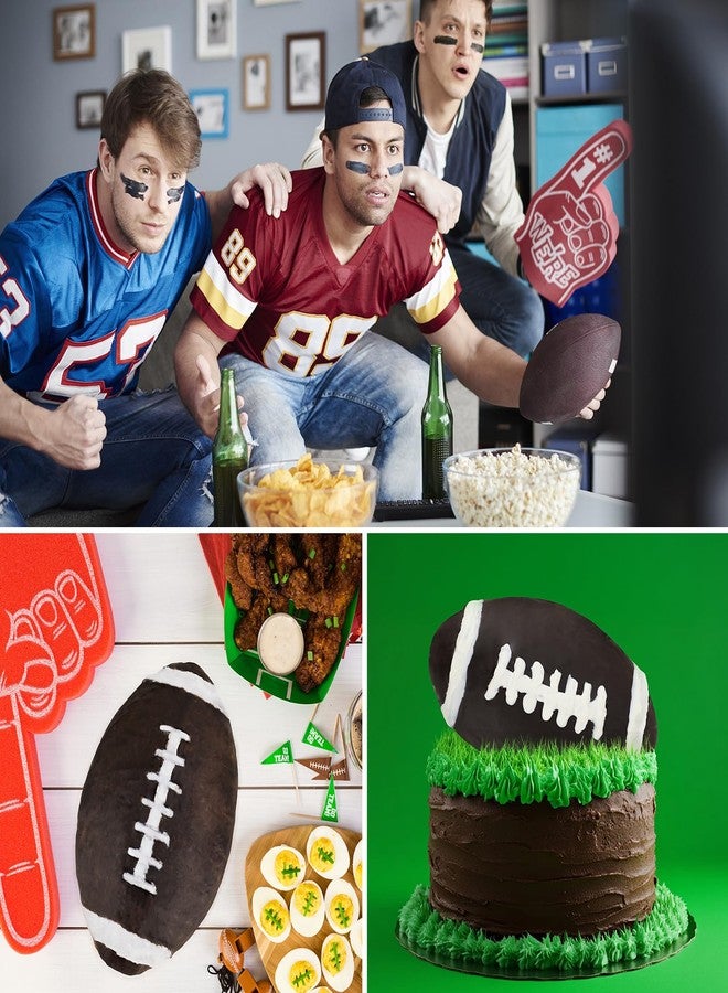 ان اي هوم صينية خبز سيليكون غير لاصقة على شكل كرة قدم من NiHome مقاس 11 بوصة، مثالية للكيك، والجيلي، والسندويشات، والشوكولاتة ثلاثية الأبعاد. مناسبة للاستخدام في الفرن، والميكروويف، والفريزر، وغسالة الصحون. رائعة للمناسبات الرياضية، وأعياد الميلاد، والحفلات. - Image 4