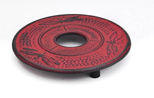 M.V. Trading T7022RD Cast Iron Trivet Drgon Design, 5½-Inch, Red - Image 2