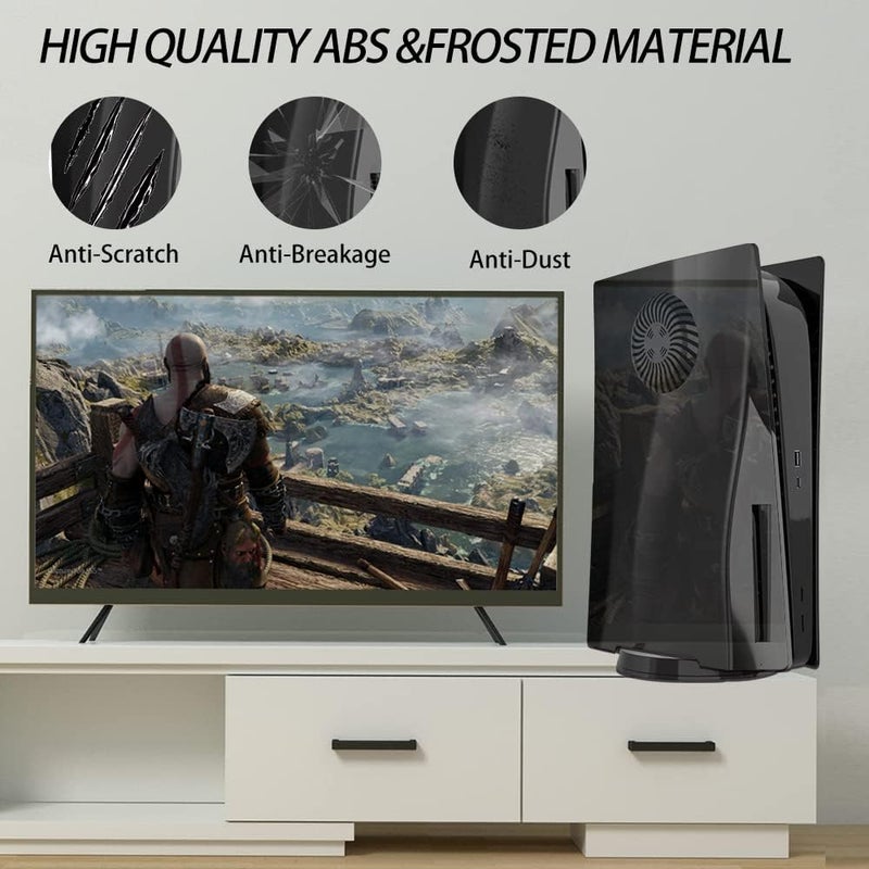 Megadream Faceplates with Cooling Openings, RGB Light for PS5 Console, Cover Replacement Plates, Shell Accessories, Anti-Scratch, Dustproof, with LED Lighting Package for PlayStation 5 Disc Edition (Galvanized - Image 4