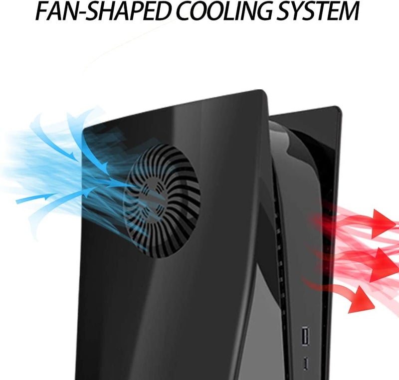 Megadream Faceplates with Cooling Openings, RGB Light for PS5 Console, Cover Replacement Plates, Shell Accessories, Anti-Scratch, Dustproof, with LED Lighting Package for PlayStation 5 Disc Edition (Galvanized - Image 3