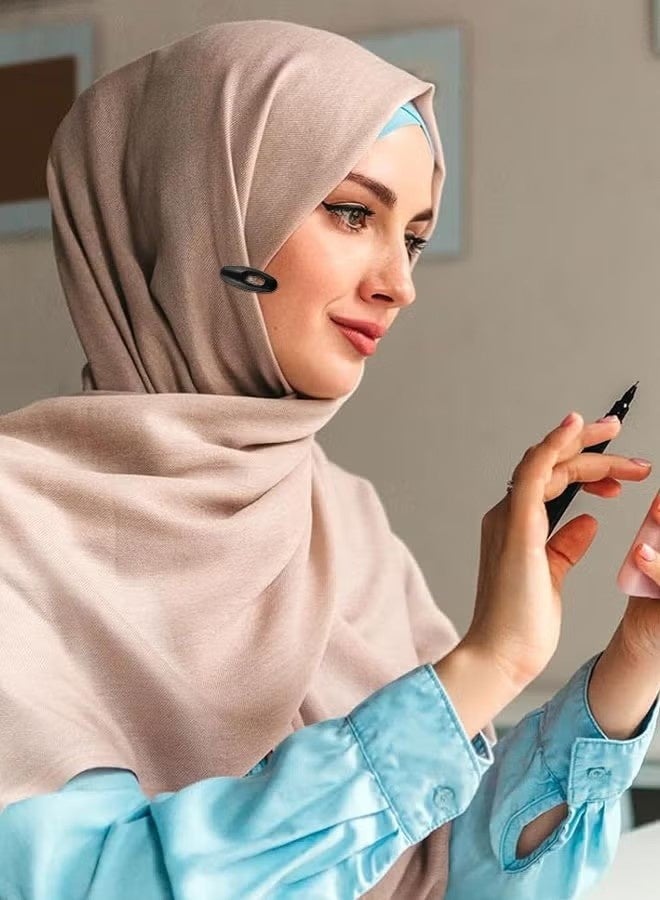 مجموعة من 20 دبوس حجاب ساري للنساء المسلمات باللونين الأبيض والأسود ودبابيس أمان بلاستيكية لربط وشاح وإكسسوارات تصفيف الشعر للسيدات (10 قطع باللون الأسود + 10 قطع باللون الأبيض) - Image 3