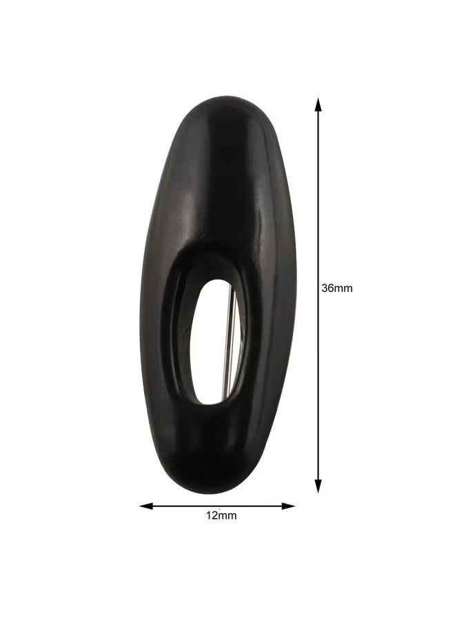 مجموعة من 20 دبوس حجاب ساري للنساء المسلمات باللونين الأبيض والأسود ودبابيس أمان بلاستيكية لربط وشاح وإكسسوارات تصفيف الشعر للسيدات (10 قطع باللون الأسود + 10 قطع باللون الأبيض) - Image 2