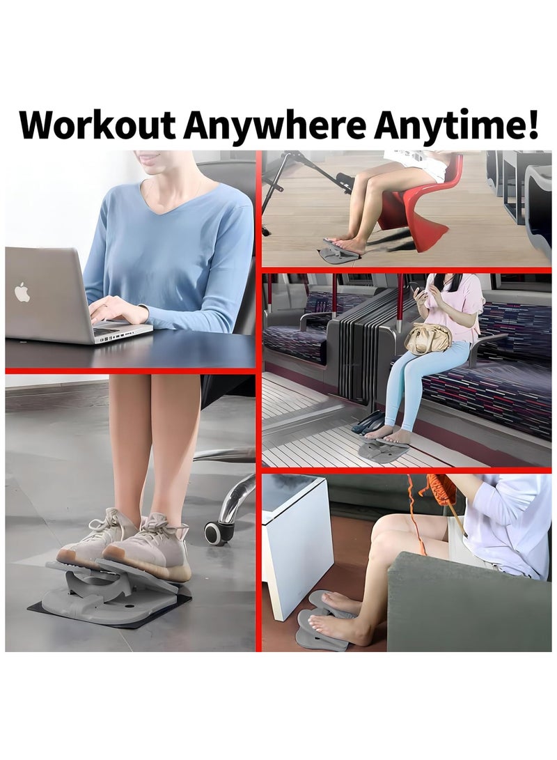 YQbest Mini Foldable Leg Exerciser, Portable Foot Pedal Exercise Machine, Under Desk Stepper Physical Therapy Leg Exercise, Relieves Varicose Veins at Home Office - Image 3