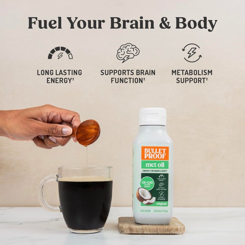 Bulletproof MCT Oil Made with C10 and C8 Oil, 16 Ounces, Keto Supplement for Sustained Energy, Brain and Body Fuel, Add to Coffee and Smoothies, Packaging May Vary - Image 4