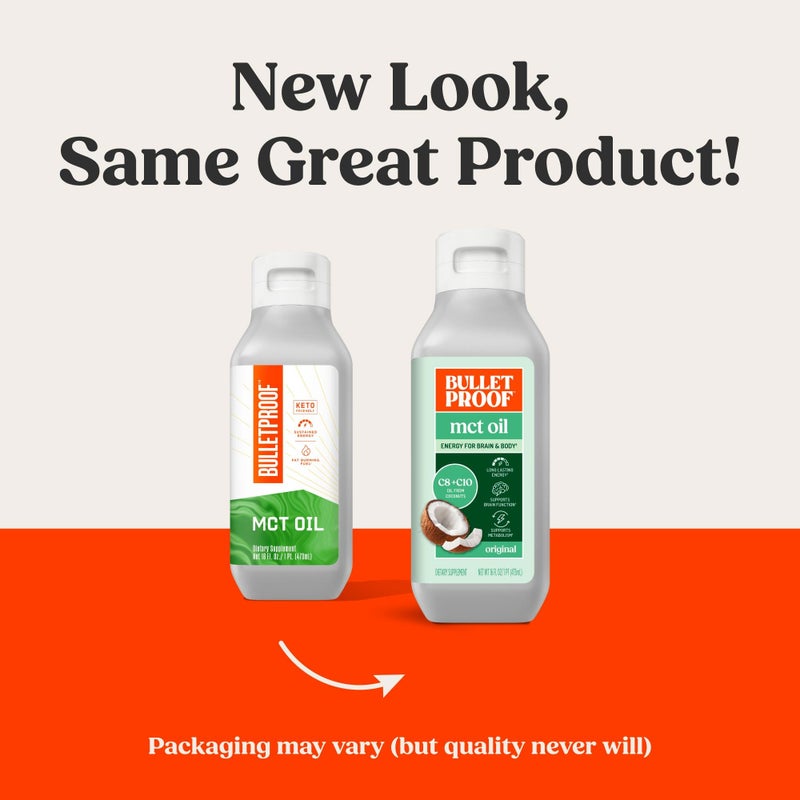 Bulletproof MCT Oil Made with C10 and C8 Oil, 16 Ounces, Keto Supplement for Sustained Energy, Brain and Body Fuel, Add to Coffee and Smoothies, Packaging May Vary - Image 2