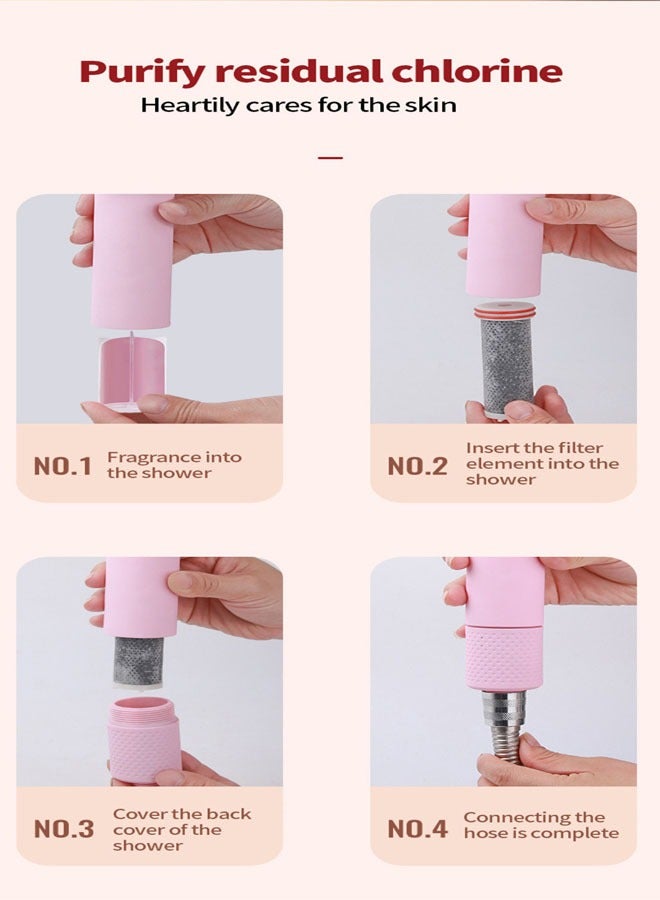 general Aromatherapy shower head, pink shower head, manual aromatherapy shower head, girl gift box set, the best gift for women - Image 4