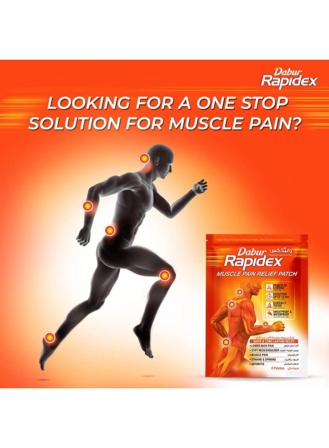 دابر رابيدكس رقعة تخفيف آلام العضلات | علاج عشبي لآلام العضلات والمفاصل | يوفر راحة سريعة وطويلة الأمد - رقعتان - Image 2