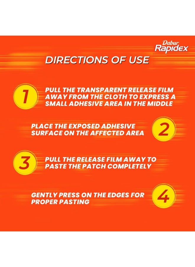 دابر رابيدكس رقعة تخفيف آلام العضلات | علاج عشبي لآلام العضلات والمفاصل | يوفر راحة سريعة وطويلة الأمد - رقعتان - Image 3