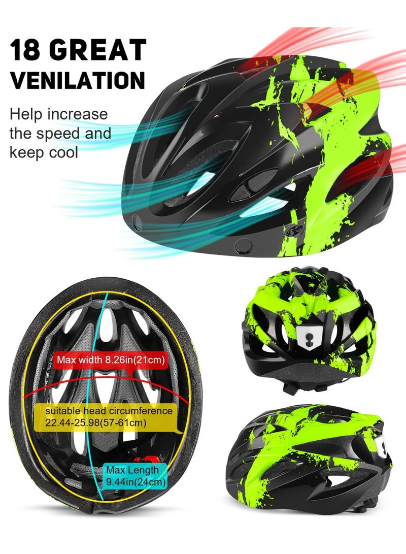 Arabest Bike Helmet with USB Rechargeable LED Light Detachable Goggles and Sun Visor, Mountain & Road Bicycle Helmets for Men Women Adult Cycling Helmets - Image 4