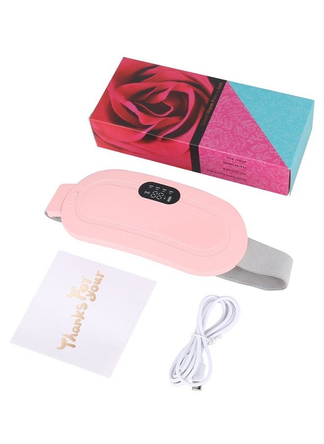 Unique Thermal Pad Waist-Heating Belt Rechargeable Cordless-Menstrual Heating Massage Pad 3-Speed-Temperature Adjustment and 4-Different Massage Modes, Back and Belly Heating Pad for Women (Pink) Safe&Soft  - Image 1