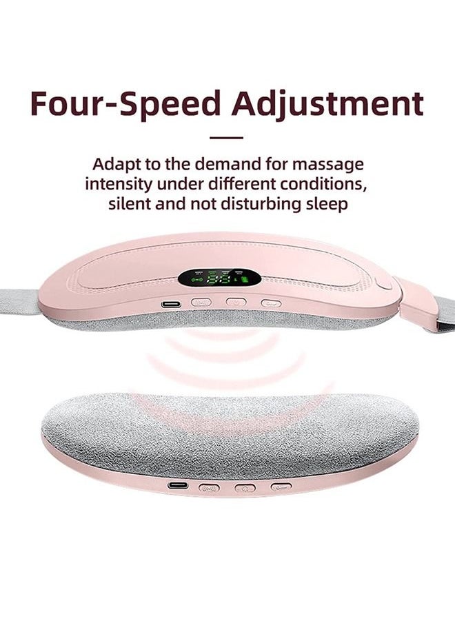 Unique Thermal Pad Waist-Heating Belt Rechargeable Cordless-Menstrual Heating Massage Pad 3-Speed-Temperature Adjustment and 4-Different Massage Modes, Back and Belly Heating Pad for Women (Pink) Safe&Soft  - Image 3