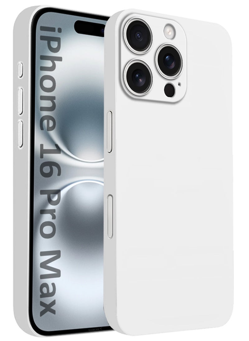CATANES Thin Case for iPhone 16 Pro Max, Back Cover Sturdy Durable Ultra-Thin Case Drop Protection Cover Clear - White  - Image 1