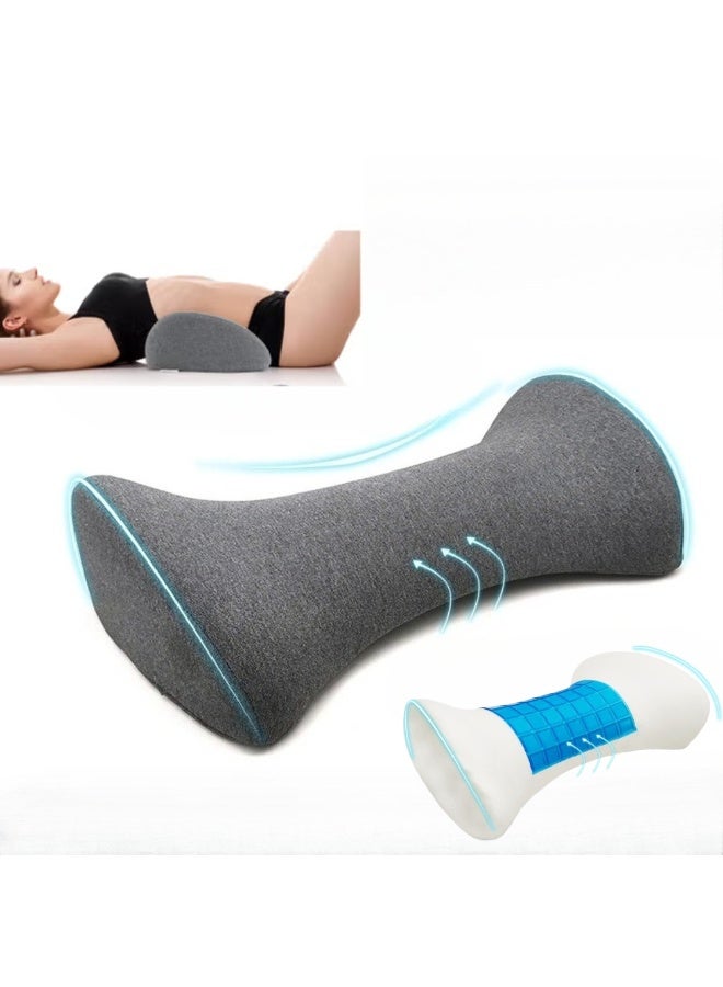【Pain Relief Focused】Lower Back Pillow - Lumbar Support Pillow for Bed | Waist Stretch & Relieve Low Back Pain | Premium Quality Memory Foam - Image 1