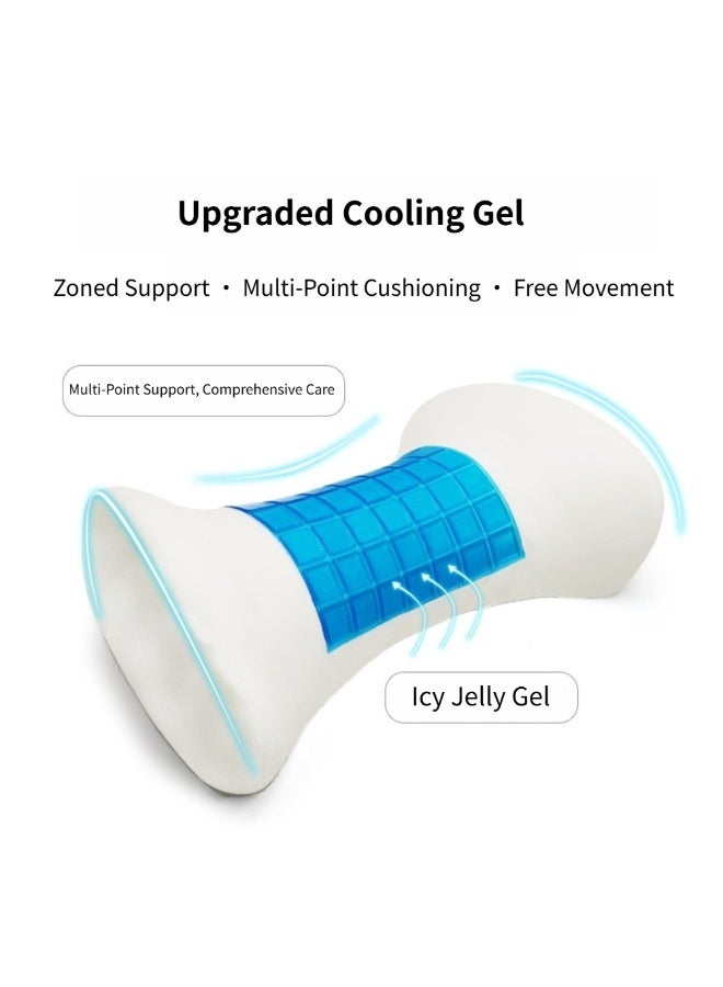 【Pain Relief Focused】Lower Back Pillow - Lumbar Support Pillow for Bed | Waist Stretch & Relieve Low Back Pain | Premium Quality Memory Foam - Image 2