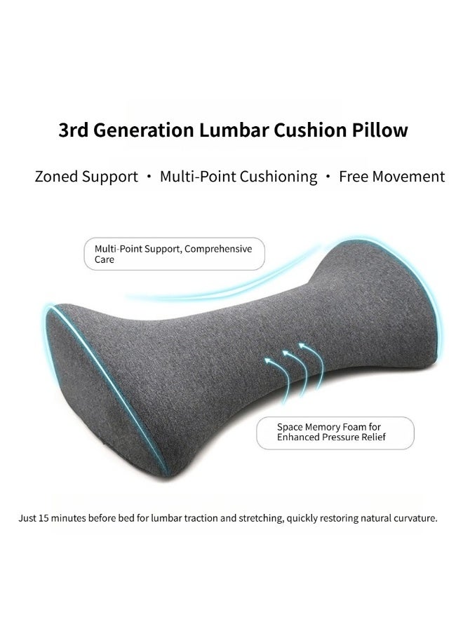 【Pain Relief Focused】Lower Back Pillow - Lumbar Support Pillow for Bed | Waist Stretch & Relieve Low Back Pain | Premium Quality Memory Foam - Image 4