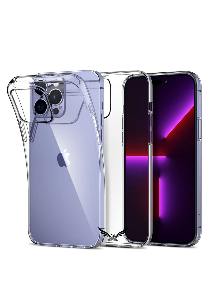 BORTONY Protective Case Cover for iPhone 14 Pro 6.1 Inch Ultra Slim Clear Soft TPU Material Shockproof Protection Anti-Scratch Cover Designed for Apple iPhone 14 Pro - Image 1