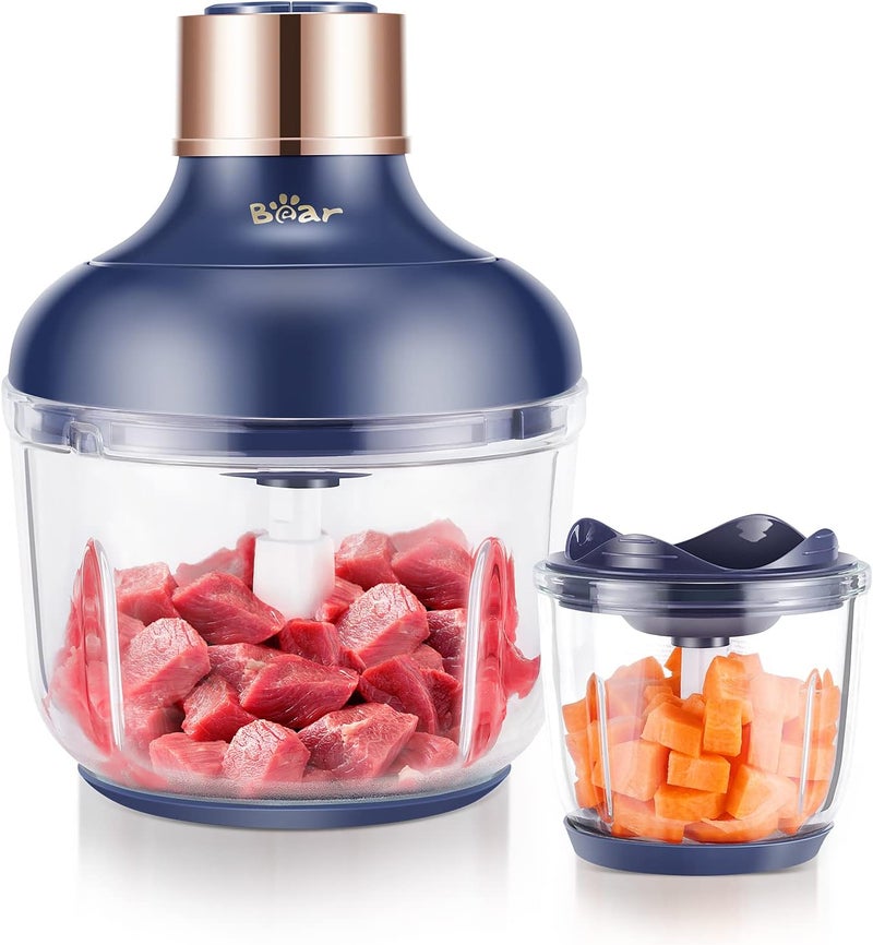 Bear Electric Food Processor with Dual Glass Bowls - Image 1
