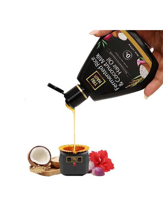 TRU HAIR - Rice & Coconut Milk Hair Oil-110Ml | Free Heater - Image 1