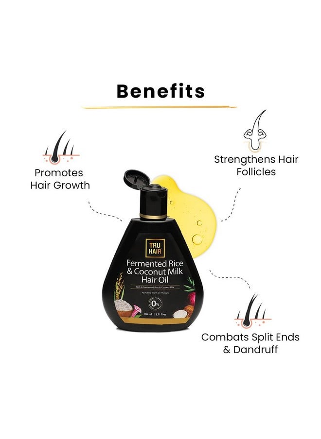 TRU HAIR - Rice & Coconut Milk Hair Oil-110Ml | Free Heater - Image 1