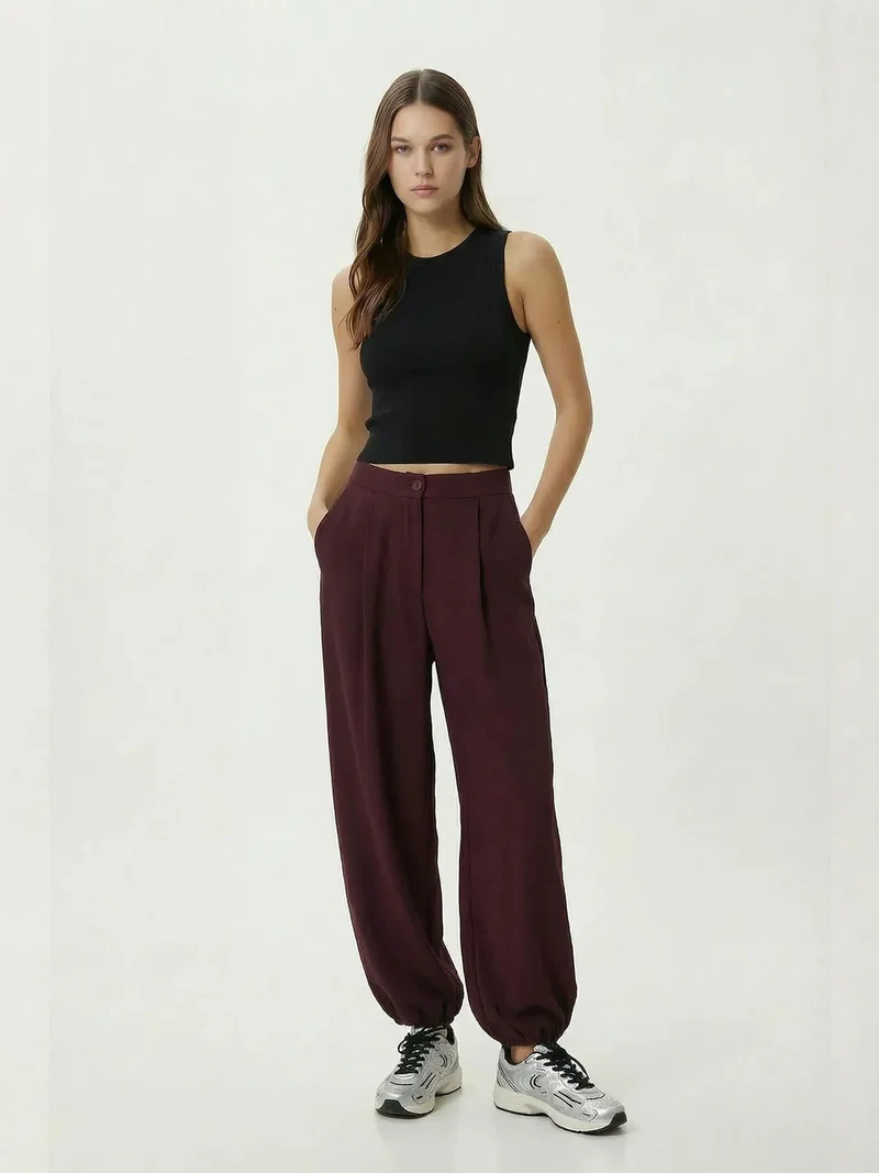 السعادة في إسطنبول ISTANBUL High Waist Pleated Salwar Pants