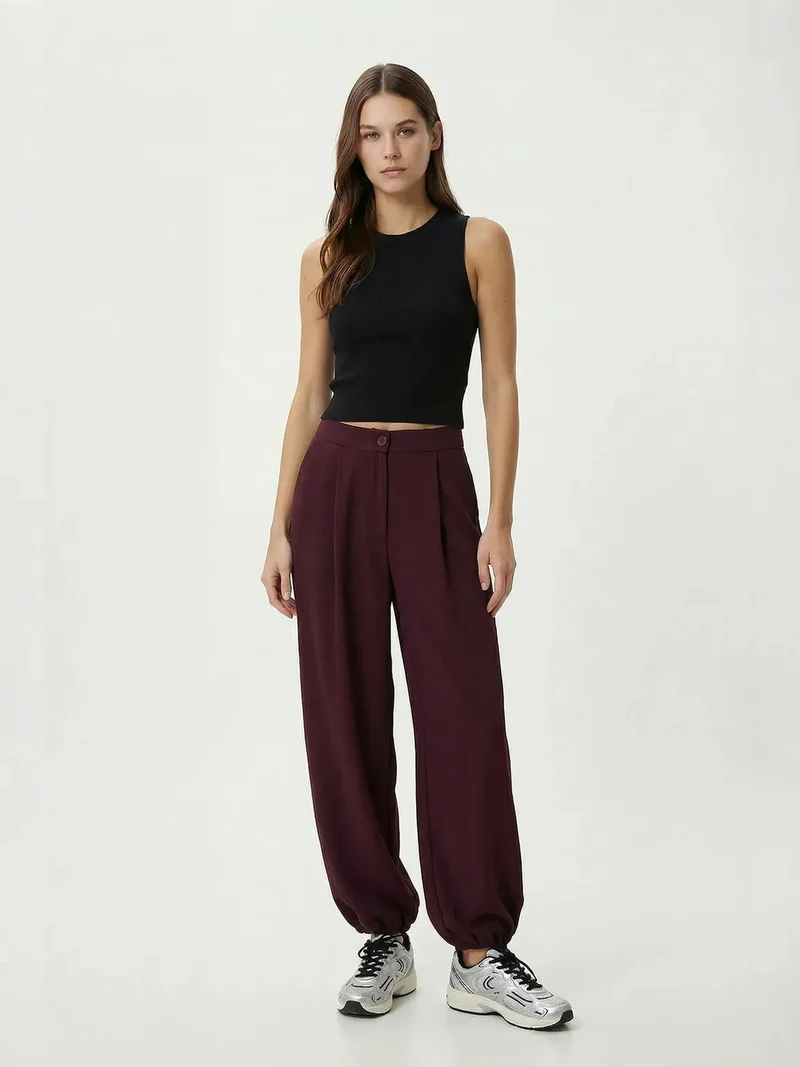 السعادة في إسطنبول ISTANBUL High Waist Pleated Salwar Pants