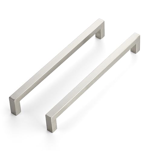 JOY DECOR 30 Pack Cabinet Handles81316 Inch Brushed Nickel Cabinet PullsKitchen Cabinet Handles Square Drawer Pulls Stainless Steel Drawer Hardware Handles 224mm Hole Centers - Image 1