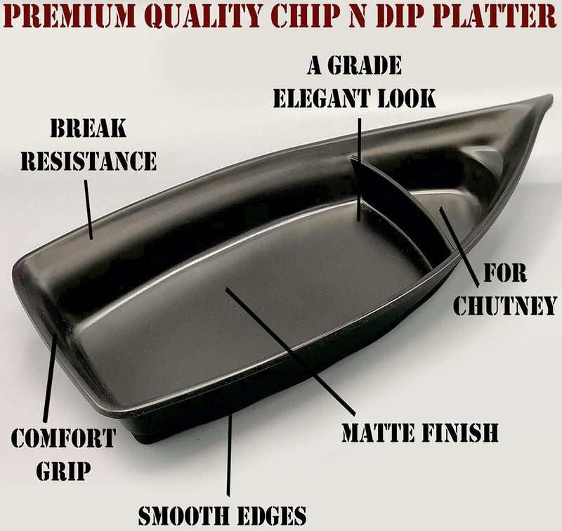 ZIDO Pack of 1 Exclusive Multi-Purpose Serving Platter for All Types of Snacks Like Burger, Noodles, Momos, French Fries, Chilly Potato, Samosa, Chaap, Paneer Tikka, Tandoori Items and as Your Wish - Image 4