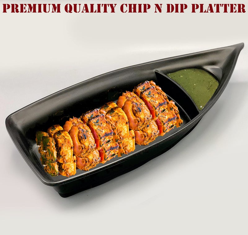 ZIDO Pack of 1 Exclusive Multi-Purpose Serving Platter for All Types of Snacks Like Burger, Noodles, Momos, French Fries, Chilly Potato, Samosa, Chaap, Paneer Tikka, Tandoori Items and as Your Wish - Image 5