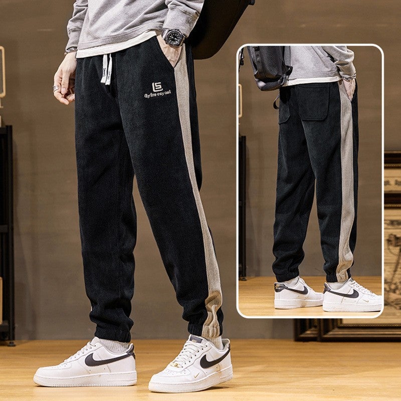 Corduroy Warm Casual Pants Men'S Loose Large Size Sports Pants Men'S Winter Velvet Thickeneded Sweatpants - Image 5