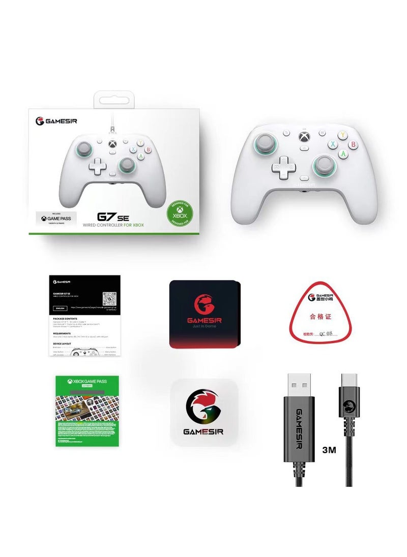 Generic Classic Gamepad GameSir G7se Wired Game Controller for Xbox Series X/S, Xbox One, Windows 10/11 Plug Steam and Play Gaming Gamepad with Hall Effect Joysticks/Hall Trigger White  - Image 3