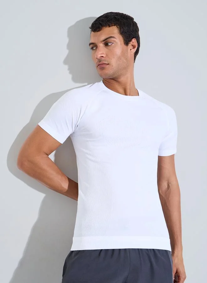 ستايلي اكتيف Men White Raglan Sleeve Body Shapewear
